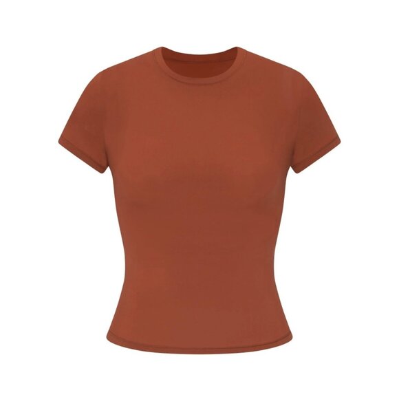 SKIMS Tops - SKIMS Fits Everybody Short Sleeve T-Shirt Medium Saffron Loungewear Casual